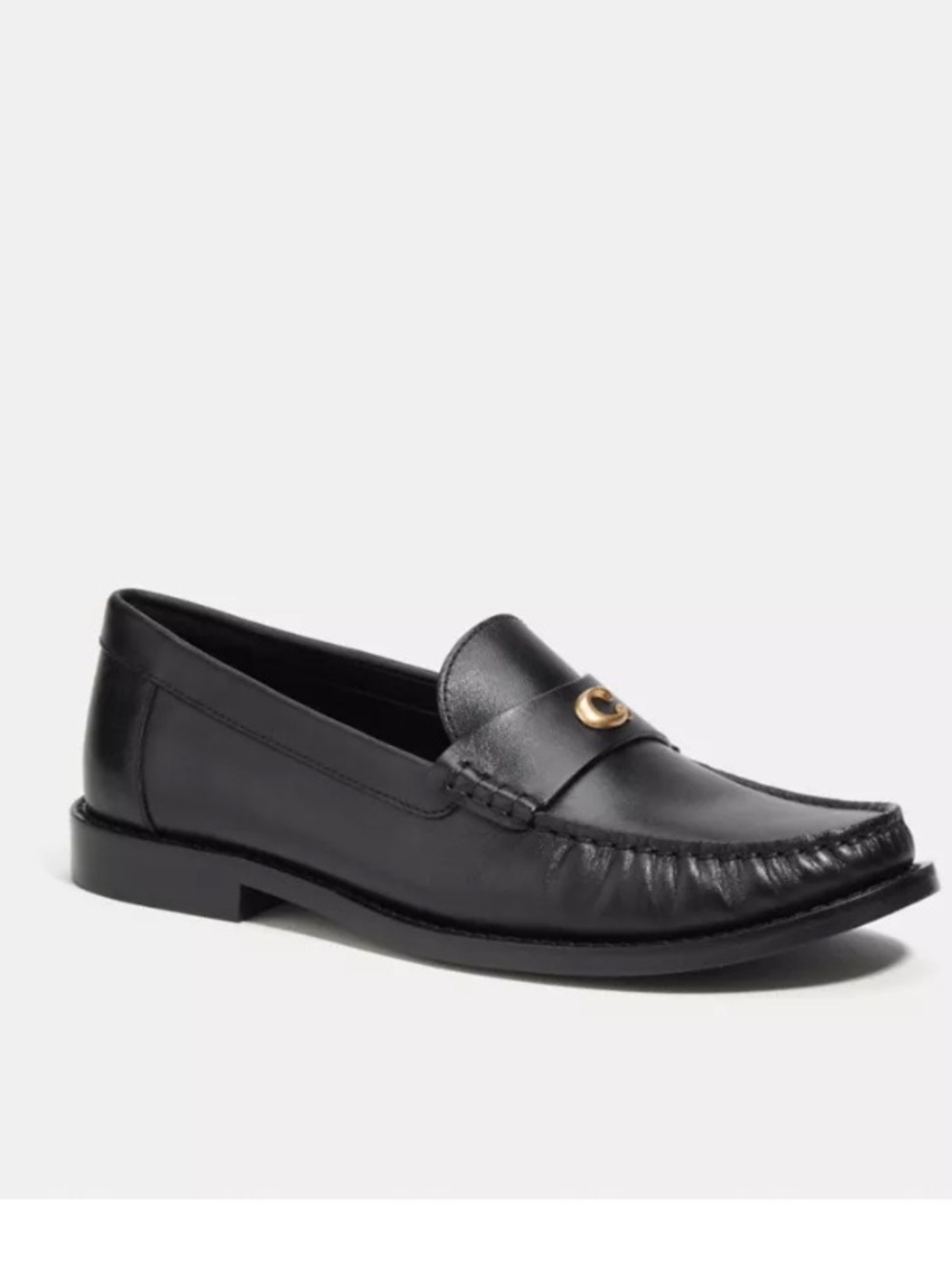 Coach Jolene Scultped "C" Tailored Moc Loafer Flats 7.5 - Picture 2 of 9